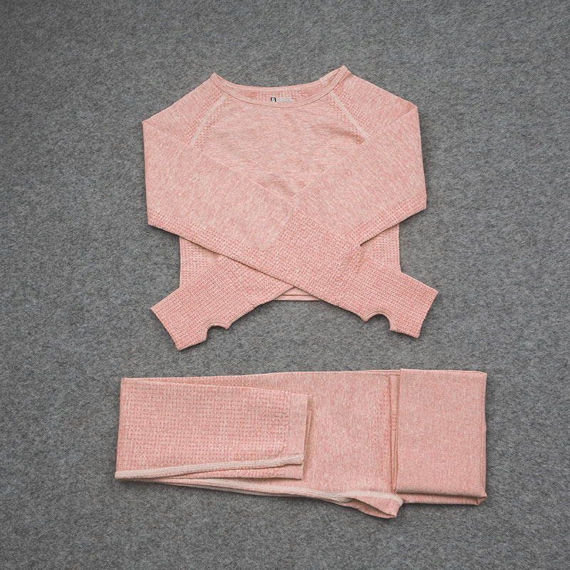 Jacquard Seamless Yoga Wear Suit