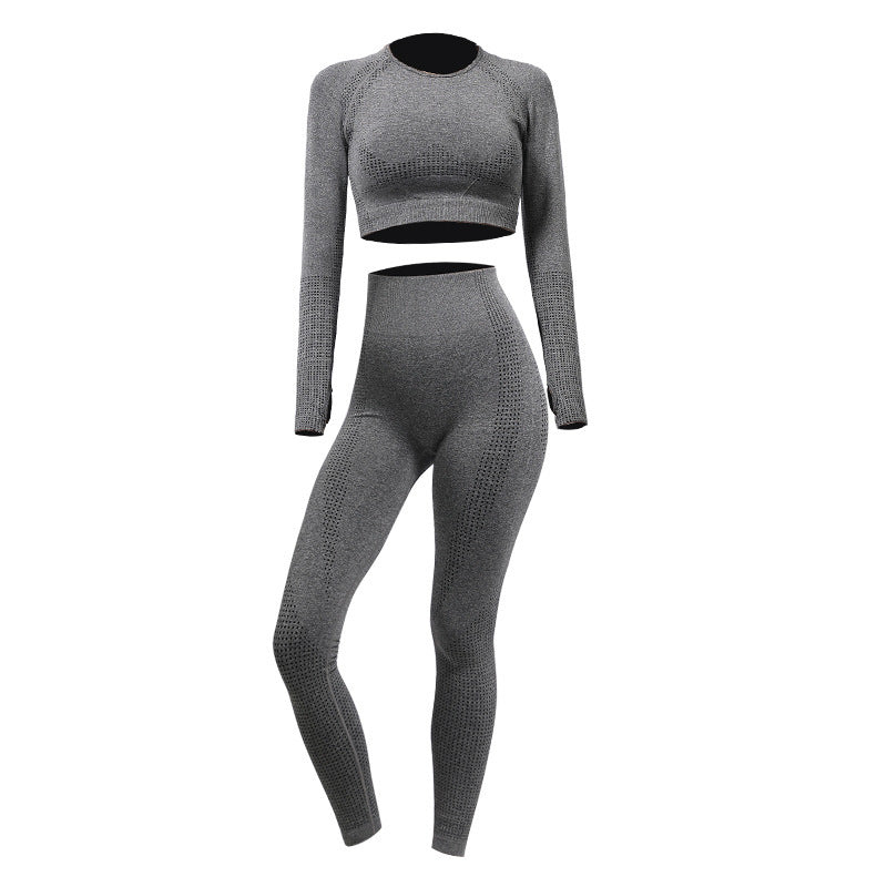 Jacquard Seamless Yoga Wear Suit